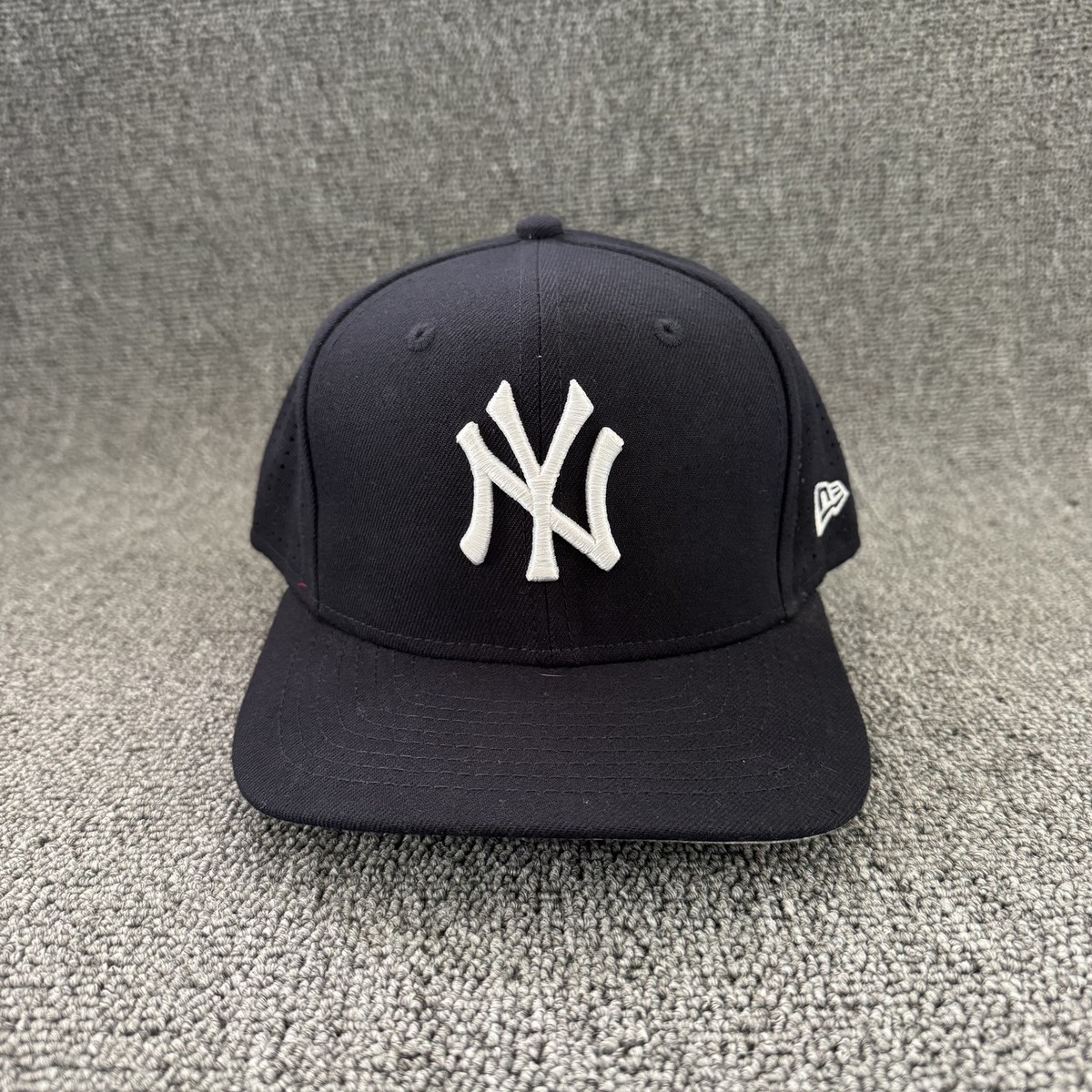 New Era New York Yankees MLB Hat Navy White Perforated Panels Cap
