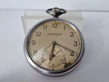 Jaeger Lecoultre-Open Face-Pocket Watch-Mechanical Sub Seconds -Years 1940-1950.