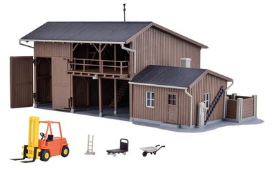 HO Scale Buildings - 39815 - H0 Toolshed with forklift - Kit