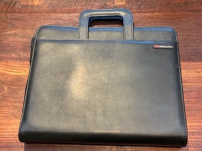 MONOLITH A4 SCHWARZER TROPFENGRIFF, LEDEROPTIK, RINGBUCH - BRANDNEU