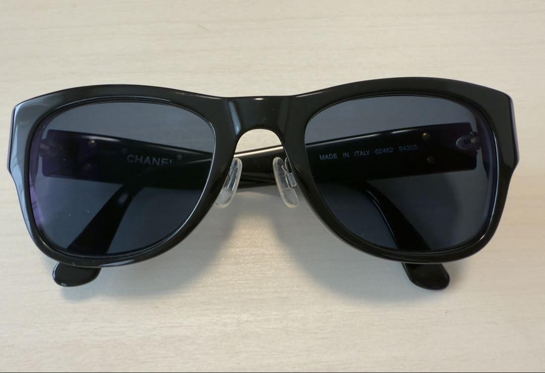 CHANEL Black Logo Sunglasses for Women Luxury Fashion