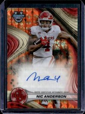 2024 Bowman Best University Nic Anderson Auto Orange Geometric Refractor #/25