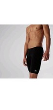 Speedo Men's Jammer Endurance Size 30  Solid Team Black Swimsuit Adult New 14