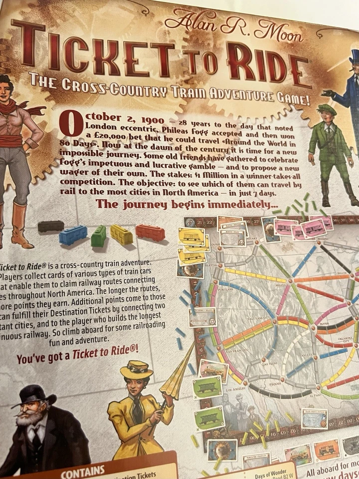 Nuevo Precintado 2021 Ticket To Ride Original Game Days of Wonder 100% Completo Nuevo en Caja Foto 3 de 4