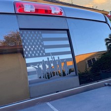 American Flag Decal Stickers For Dodge Ram 2009-2026 Matte Black Truck Window D American Flag Decal Stickers For Dodge Ram 2009-2026 Matte Black Truck Window D
