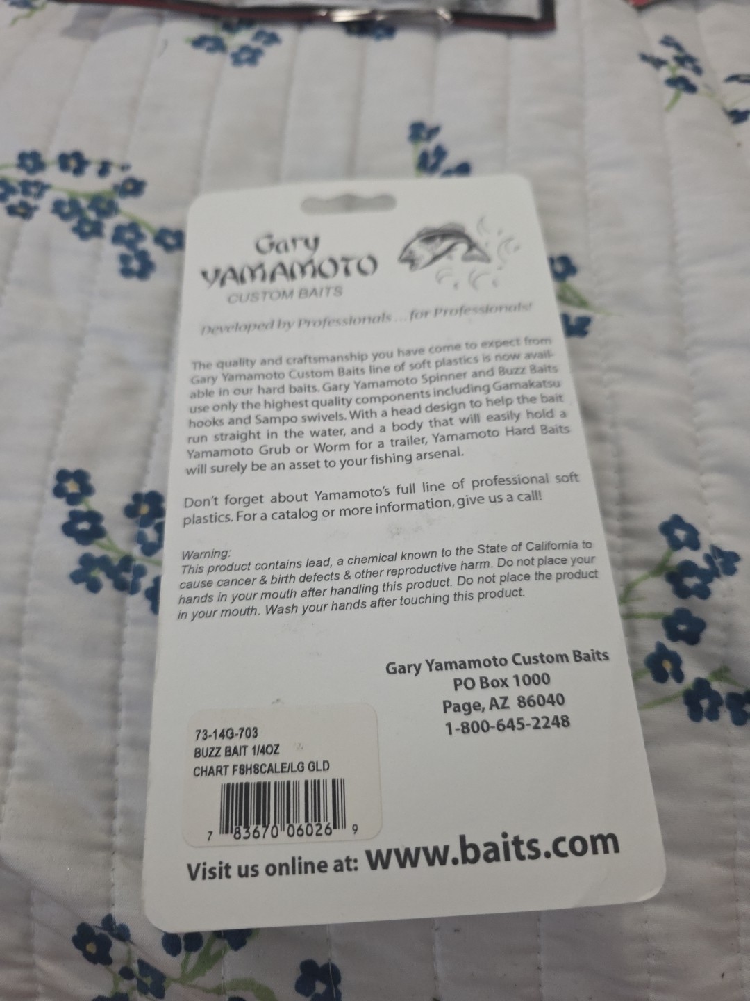 Gary Yamamoto Buzz Bait 1/4oz Gold and Chartreuse/black  Premium Buzzbait Rare - Image 2