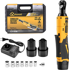 3/8" Cordless Ratchet Wrench Set, Electric Ratchet, 12V Power Ratchet Wrench Set