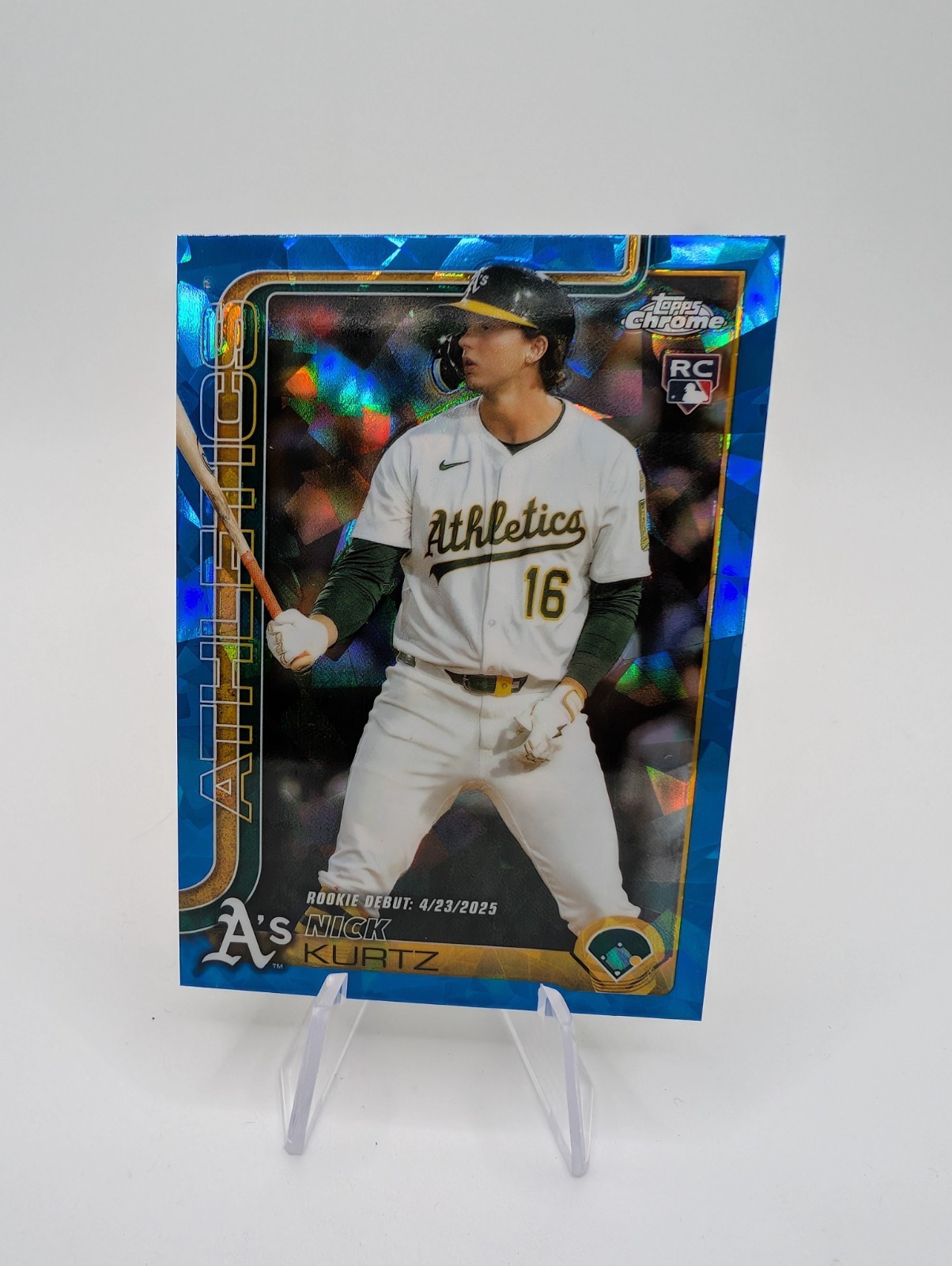 2025 Topps Chrome Update Sapphire Nick Kurtz RC Rookie Debut #USC180 - Athletics