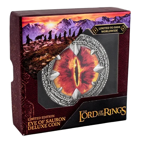 Eye Of Sauron Deluxe Coin - Lord Of the Rings Merchandise - Brand New