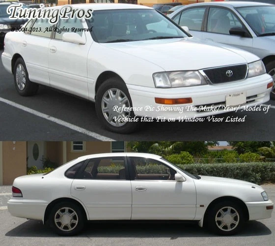 Juego de 4 viseras protectores de lluvia para ventana de humo para Toyota Avalon Sedán 1995-2000 Foto 4 de 4