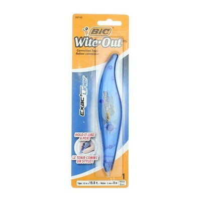 2 Pack BiC Wite Out Exact Liner Correction Tape, White 50743, 5mm X 6m