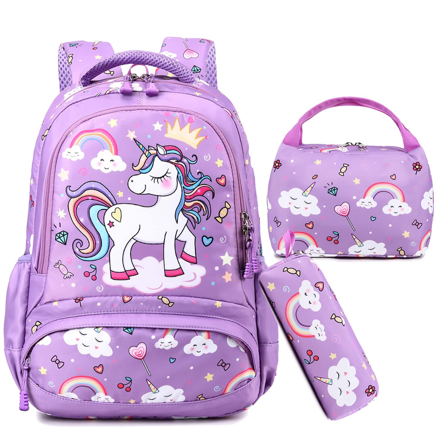 Unicorn Backpack for Girls Kids School backpack for Elementary Water Resistan...