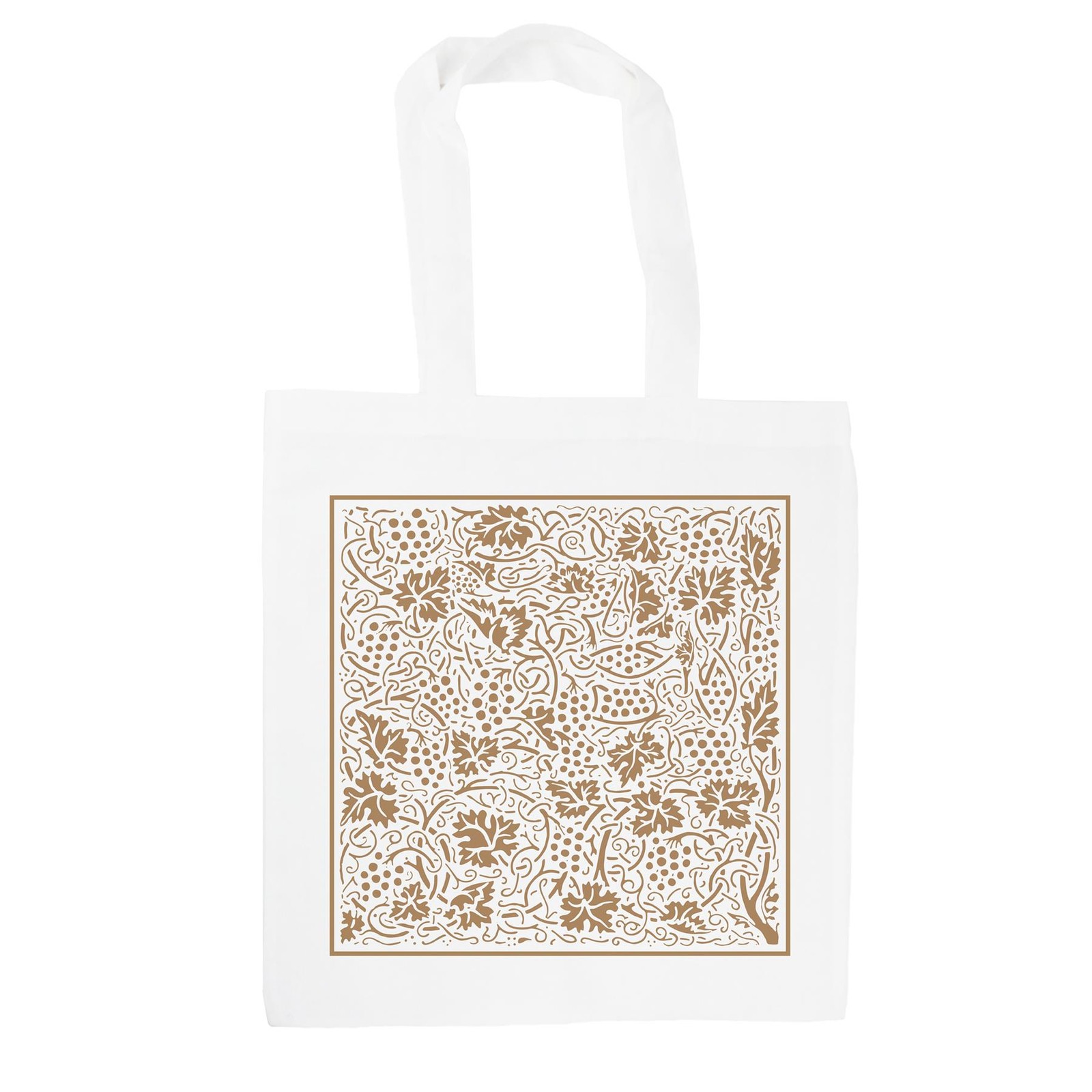 Oak Leaves & Berries Tote Bag - Golden Yellow Patterned Double-Sided Bag Gift