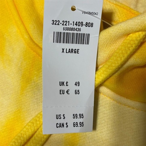 Pullover con capucha Hollister XL amarillo tie-dye Los Angeles Lakers para hombre - Imagen 6 de 6