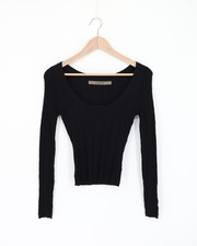 ENZA COSTA Pointelle Ballet Top Black S $135 ...