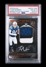 2025 Panini Black - Tyler Warren RPA /99 🔥🔥 PSA 8 / Auto 9 - Pop 1
