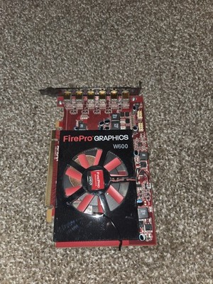 AMD FirePro W600, 2GB GDDR5, 6 x Mini DPt. PCI Express Graphics Card.