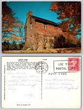 Vintage South Park Pittsburgh PA Stone Manse Autumn Postcard 1958 Posted