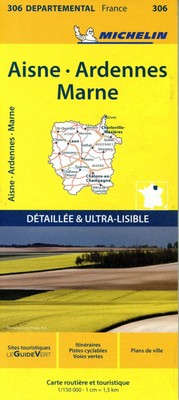 Michelin Ardennen - Nördliche Champagne | (Land-)Karte | Englisch (2024)