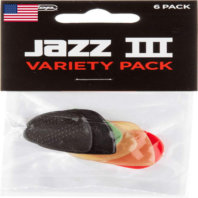 Jim Dunlop Jazz Iii Pick Variety Pack - 6 Pack Pvp103