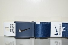 Nike Men's Futura Logo Reversible Web Belt 11303405 Blue NWT