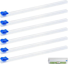 6-Piece Wrap and Foil Cutter Set, Reusable 33Cm Dispensers with Built-In Easy Sl