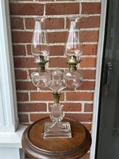 Vary RARE 1870 Ripley Atterbury Wedding Kerosene Oil Lamp 2 3/8 Shade Holder