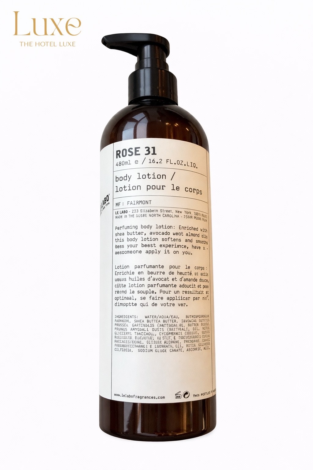 Le Labo ROSE 31 Body Lotion – Hydrating Shea, Almond & Aloe – 480ML – 16.2 OZ