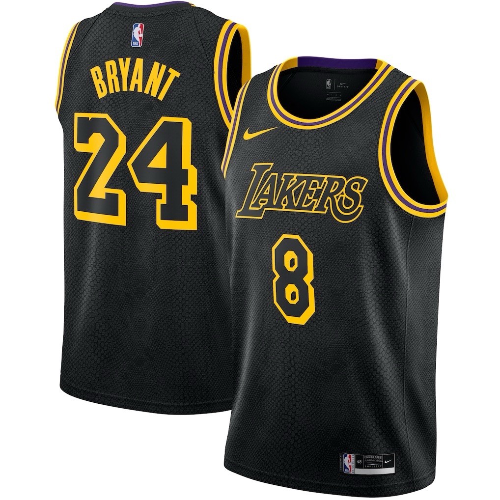 Nike Lakers Kobe Bryant ユニフォーム Mサイズ Nike LA Lakers Kobe Bryant Black Mamba City Edition Jersey #8/#24