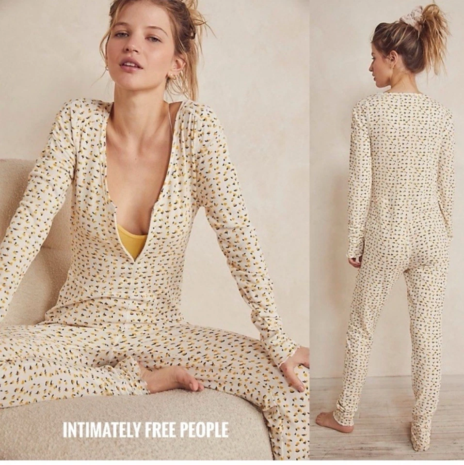 Пижамы комбинезоны FREE PEOPLE Intimate One Piece с цитрусовым лимонным принтом размер Small - Изображение 4 из 4