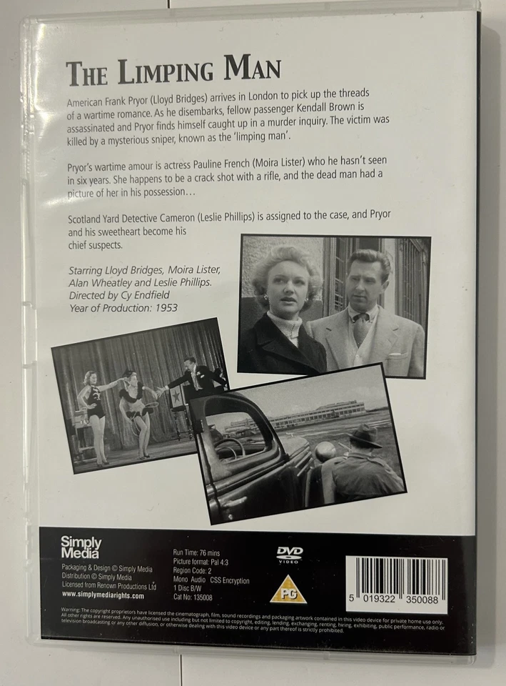 The Limping Man Lloyd Bridges Moira Lister Alan Wheatley Leslie Phillips New - Image 2 of 3