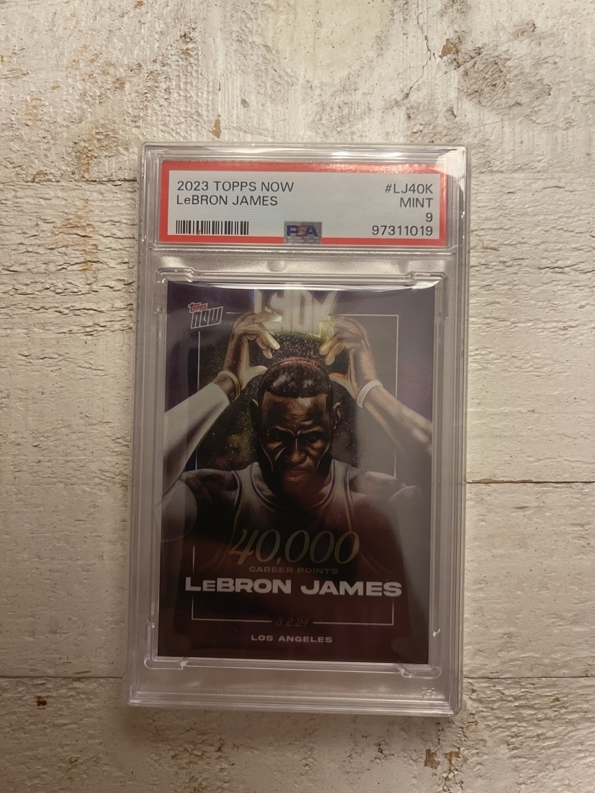 🔥2023 TOPPS NOW #LJ40K LeBRON JAMES 40,000 Career Points PSA 9🔥