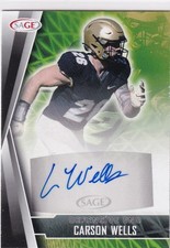 2022 Sage Hit Low Series  Autograph Rookie CARSON WELLS
