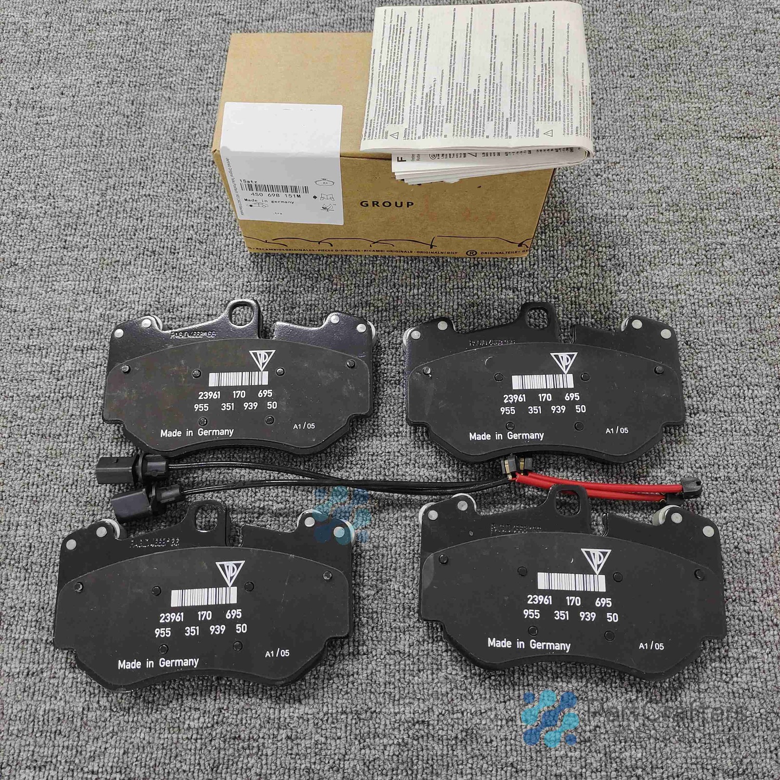 For Lamborghini Huracan 5.2 Front Brake Pad Kit With Sensor 18-20 4S0698151M