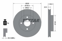 2X Textar 92071500 Bremsscheibe FüR Mazda Ford Asia/Oceania