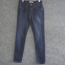 LEVI'S 711 Skinny Jeans Women's W28 L30 Dark Wash Blue Stretch Denim Mid Rise