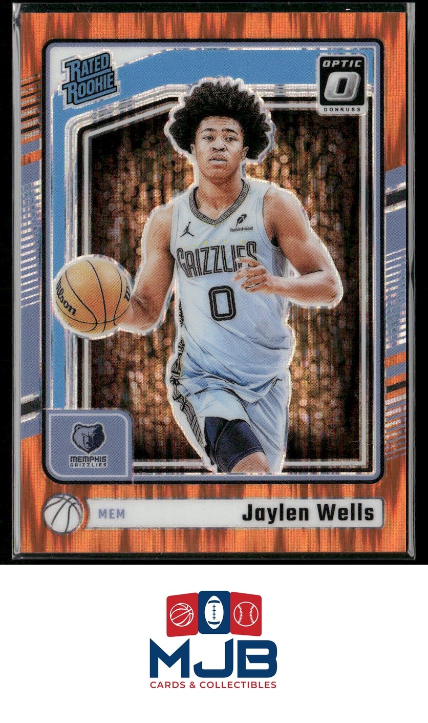 2024-25 Donruss Optic Jaylen Wells Orange Shock #/225 Rookie #252