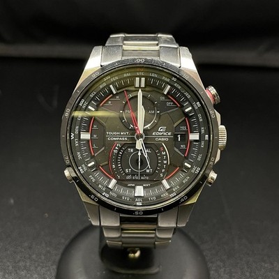 CASIO EDIFICE EQW-A1200 Silver Bracelet Watch Used