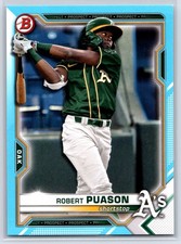 2021 Bowman Draft #BD-153 Robert Puason Sky Blue #/499