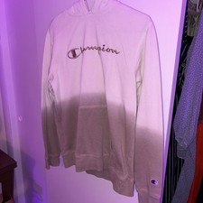 Champion Women's Hoodie Sweatshirt Sweater Pullover Kangaroo Pocket XL White