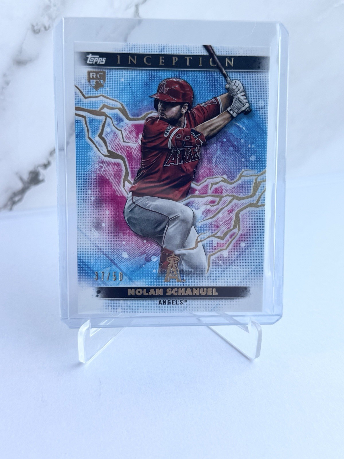 2024 Topps Inception Baseball Nolan Schanuel #85 Gold Electricity /50