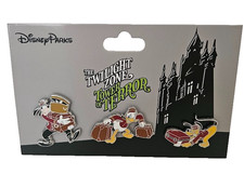 Disney Hollywood Twilight Zone Tower Of Terror Goofy Donald Pluto Set Of 3 Pins