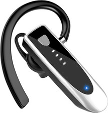 Bluetooth Earpiece, Wireless Handsfree with Noise Cancelling Mic, 20Hrs Call Tim