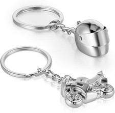 Motorrad Schl&uuml;sselanh&auml;nger 3D Mini f&uuml;r Biker Geschenk Geschenkidee Set 2 St&uuml;ck