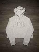 Victoria Secret Pink Hoodie Women s Size Small NWT Love Pink Cropped Pullover