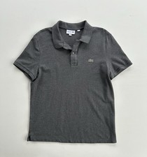 Lacoste Slim Fit L.12.12 Pique Polo Shirt Short Sleeve Gray Cotton Men  s Size XL