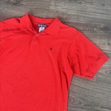 Vintage Polo Ralph Lauren Golf Shirt Men’s Large Red Made In USA School Collared