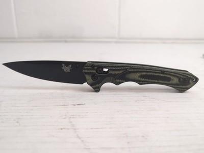Benchmade Knives 1401 Bugout Knife Green And Black S30V McHenry And Williams