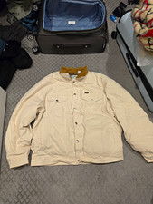Supreme x Schott Mens Down Jacket Beige/Brown...