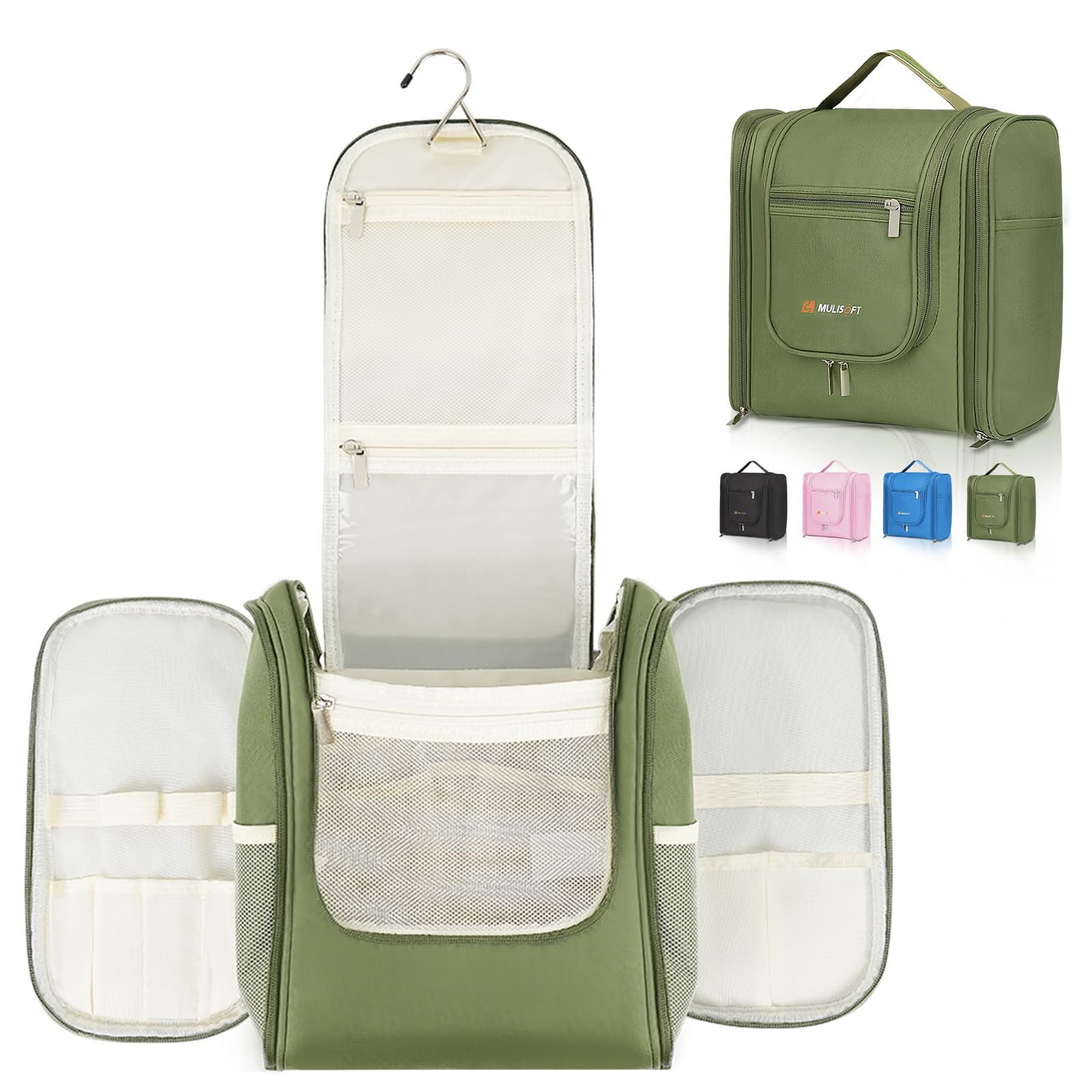 Extra Large Travel Toiletry Bag for Women & Men - Portable Hanging Organizer